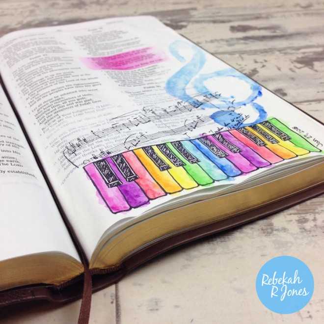 Shout Joyfully - Bible Art Journaling Challenge Week 4