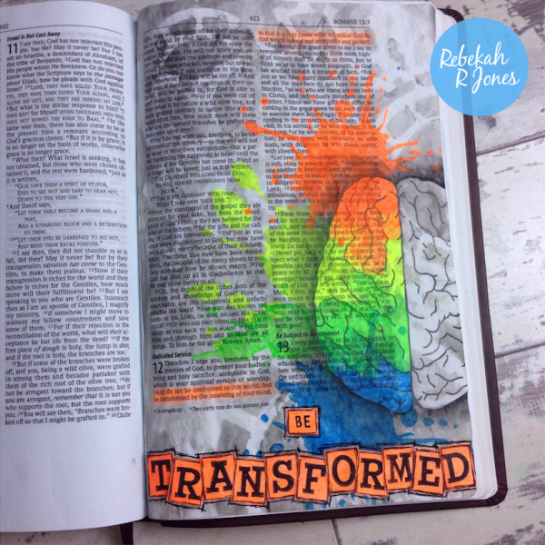 Bible Art Journaling Challenge Week 13 - Mixed Media Tutorial - Rebekah ...