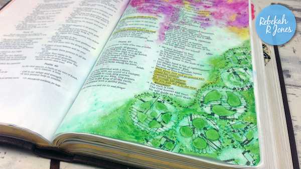 Gansai Tambi Watercolor + Faber-Castell Pitt Pens - Bible Art Journaling Challenge Week 24 - Rebekah R Jones