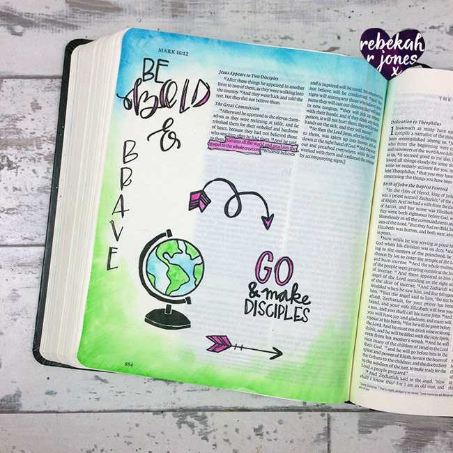 Neocolor II Coloring - Bible Art Journaling Challenge Week 38