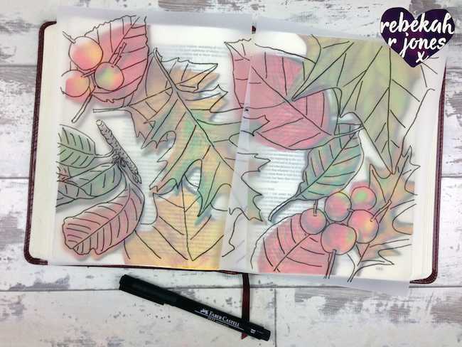 How to Paint & Color Autumn Leaves - Bible Art Journaling Challenge Week 43