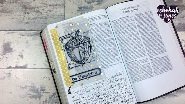 Stamping On Vellum - Bible Art Journaling Challenge Week 46