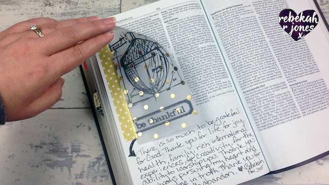 Stamping On Vellum - Bible Art Journaling Challenge Week 46