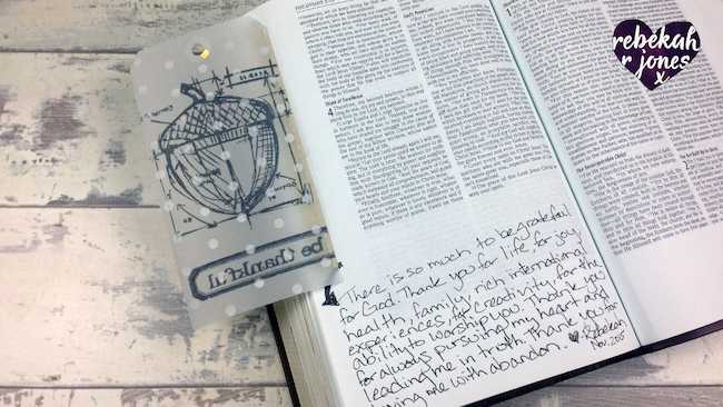 Stamping On Vellum - Bible Art Journaling Challenge Week 46