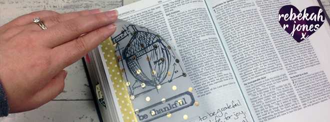 Stamping On Vellum - Bible Art Journaling Challenge Week 46