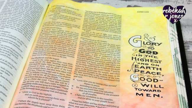 Masking Fluid and Stamping - Bible Art Journaling Challenge Week 49