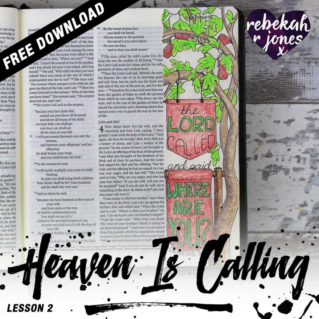 Heaven Is Calling Lesson Two - A Bible Art Journaling Challenge Series