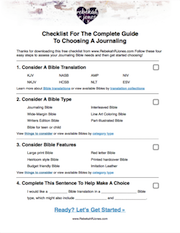 The Complete Guide To Choosing A Journling Bible - FREE Checklist