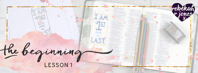 The Beginning Bible Art Journaling Challenge Lesson 1