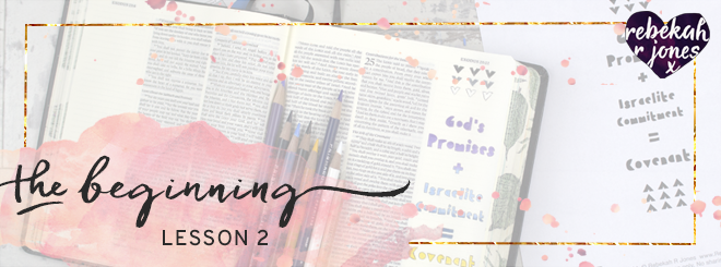 The Beginning Bible Art Journaling Challenge Lesson 2