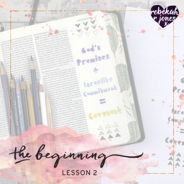 The Beginning Bible Art Journaling Challenge Lesson 2 - Rebekah R Jones