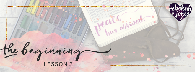 Inktense Hand Lettering - The Beginning Lesson 1 Bible Art Journaling Challenge