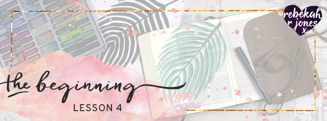 The Beginning Bible Art Journaling Challenge Lesson 4